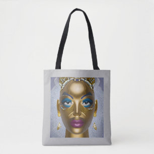Sophisticated African Beauty: Black History Month Tote Bag