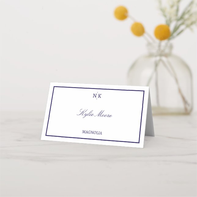 Sophisticated and Classic  Place Card (Back)