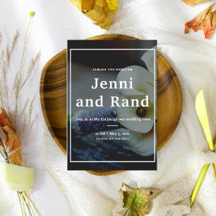 Sophisticated and Modern Calla Lily Wedding Invitation