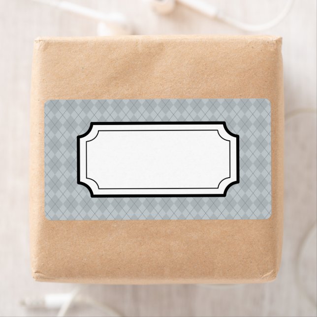 Sophisticated Argyle Print Label (Insitu)