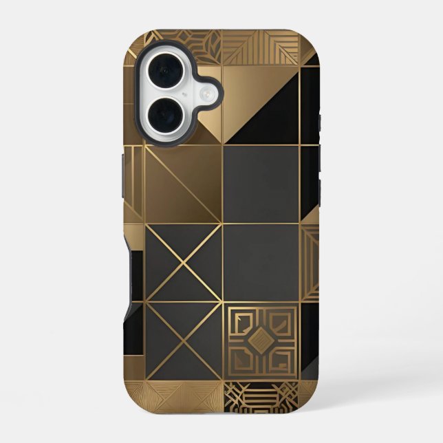 Sophisticated Art Deco Geometric Tile Phone Case (Back)