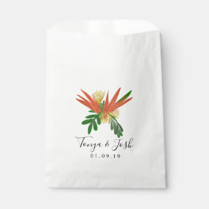 Sophisticated Bird of Paradise Tropic Bridal Favour Bags