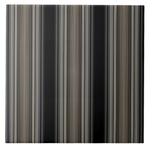 Sophisticated Black and Brown Stripe Tile