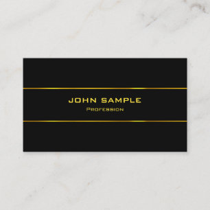 Sophisticated Black And Gold Lights Modern Glamour Business Card