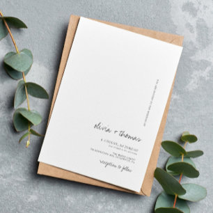 Sophisticated Black and White Wedding Invitation
