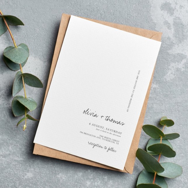 Sophisticated Black and White Wedding Invitation (Creator Uploaded)