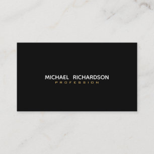 Sophisticated Black Gold White Professional Business Card