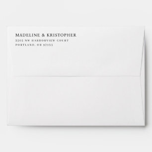 Sophisticated Black Minimalist Envelope