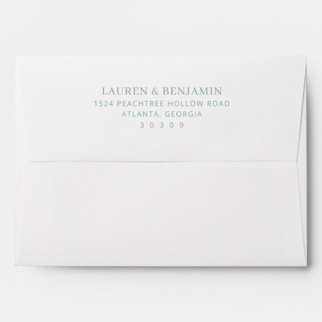 Sophisticated Black Minimalist Typographic Envelope (Back (Top Flap))