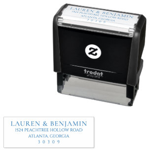 Sophisticated Black Minimalist Typographic Self-inking Stamp