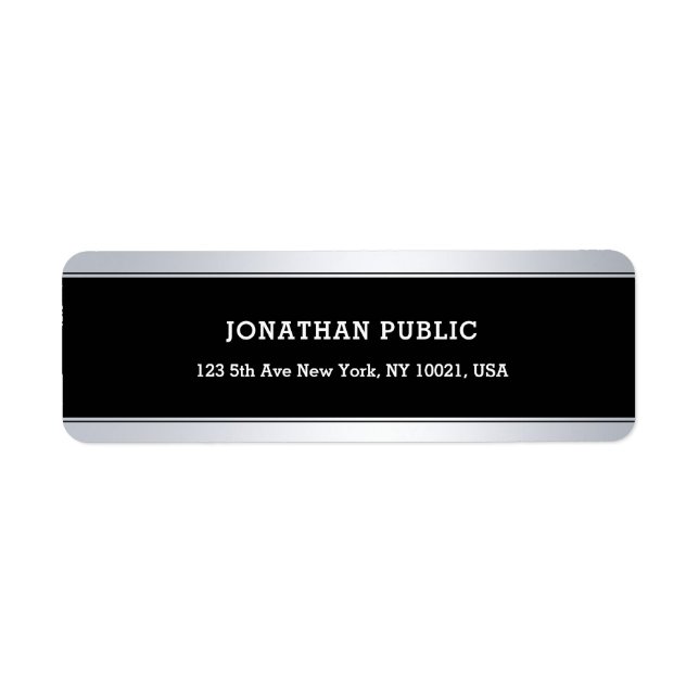 Sophisticated Black Silver Background Template (Front)