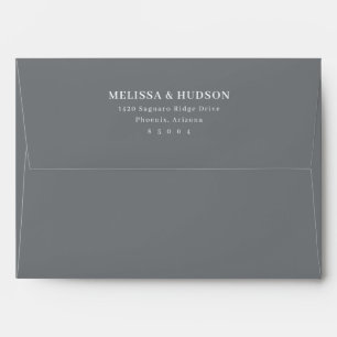 Sophisticated Black Typographic Envelope