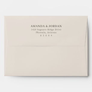 Sophisticated Black Typographic Envelope