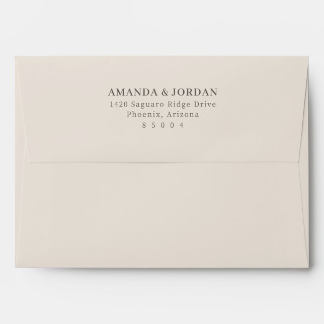 Sophisticated Black Typographic Envelope (Back (Top Flap))