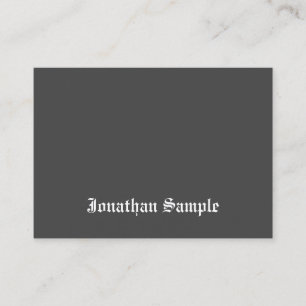 Sophisticated Black White Old English Text Cool Business Card