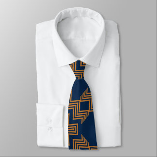Sophisticated Blue and Gold Tie