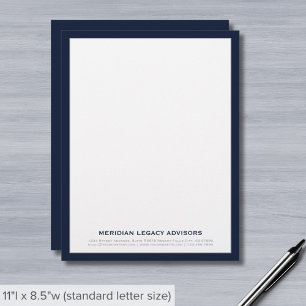 Sophisticated Blue and Grey Business Letterhead
