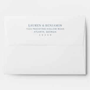 Sophisticated Blue Grey Minimalist Envelope
