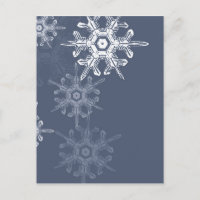 Sophisticated blue/grey snowflakes