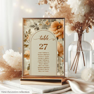 Sophisticated Boho Copper Ivory Sage Table Number