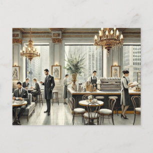 Sophisticated Cafe in San Francisco Postcard