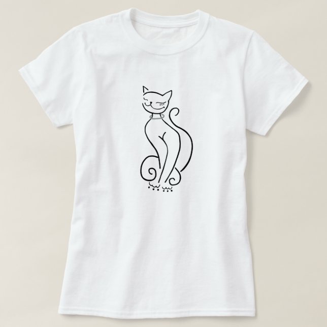Sophisticated Cat T-Shirt (Design Front)