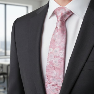 Sophisticated Cherry Blossom Floral  Tie