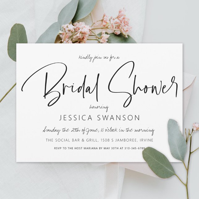 Sophisticated Chic Bridal Shower Invitation (Creator Uploaded)