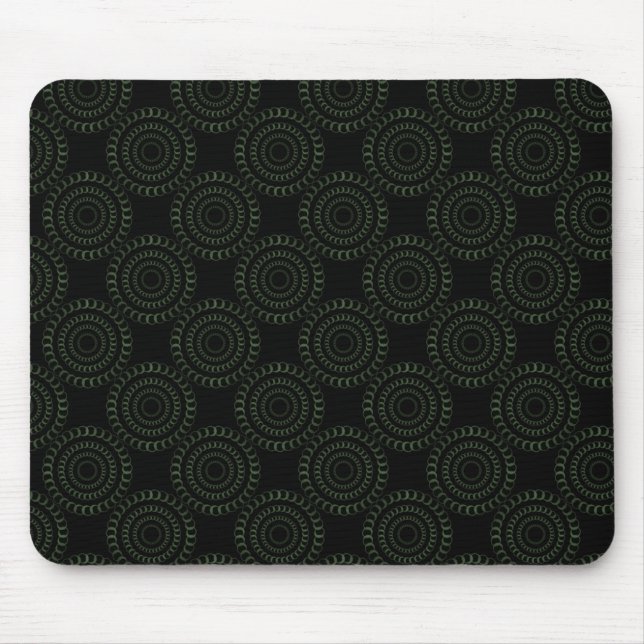 Sophisticated Chic Mousepad, Green Mouse Mat (Front)