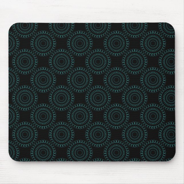 Sophisticated Chic Mousepad, Teal Mouse Mat (Front)