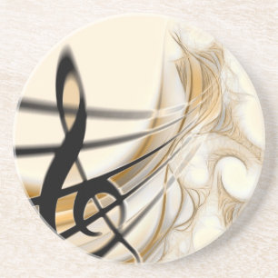 Sophisticated classic music sheet design accessory coaster