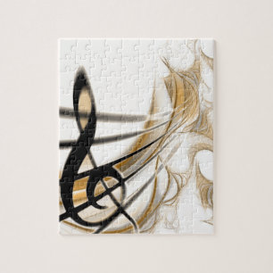 Sophisticated classic music sheet design accessory jigsaw puzzle