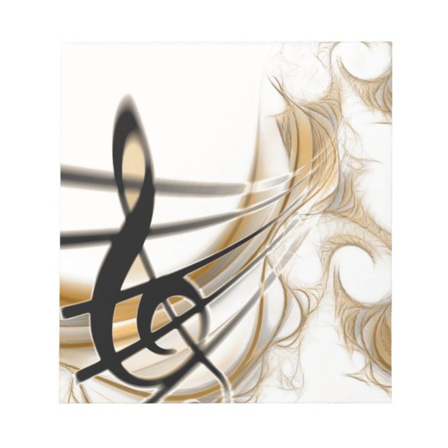 Sophisticated classic music sheet design accessory notepad (Front)