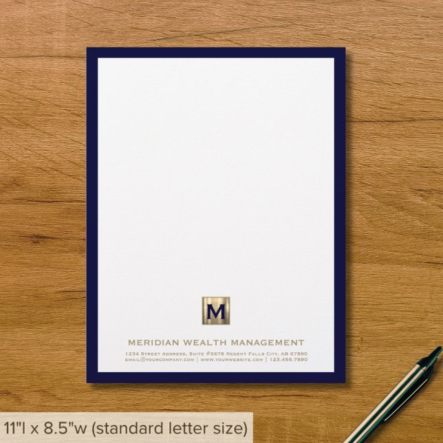 Sophisticated Company Monogram Letterhead (Creator Uploaded)