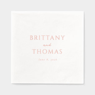 Sophisticated Coral Minimalist Foil Napkins