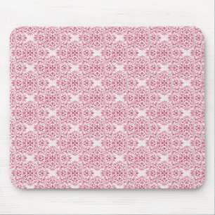 Sophisticated Damask Mousepad, Baby Pink Mouse Mat
