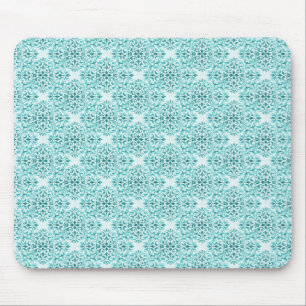 Sophisticated Damask Mousepad, Turquoise Mouse Mat