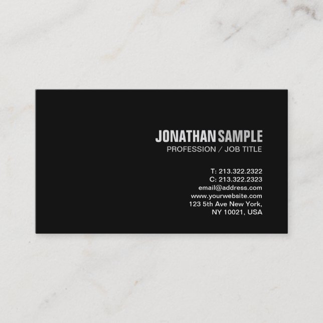 Sophisticated Design Modern Clean Plain Luxury Business Card (Front)
