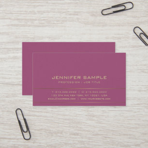 Sophisticated Design Modern Gold Plain Luxury Business Card