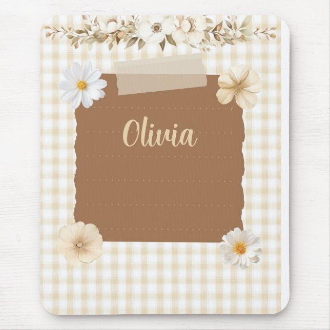 Sophisticated Design with Quiet Stamp & Rose  Mouse Mat (Front)
