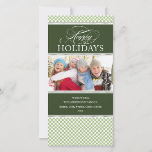 SOPHISTICATED DOTS HOLIDAY PHOTO CARD