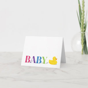 Sophisticated Duck Rainbow Baby Thank You Cards