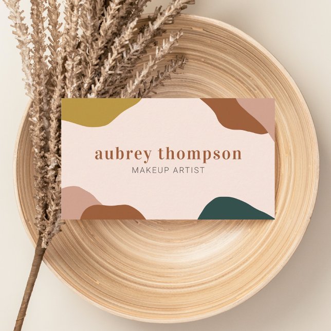 Sophisticated Earthy Modern Abstract Business Card (Creator Uploaded)
