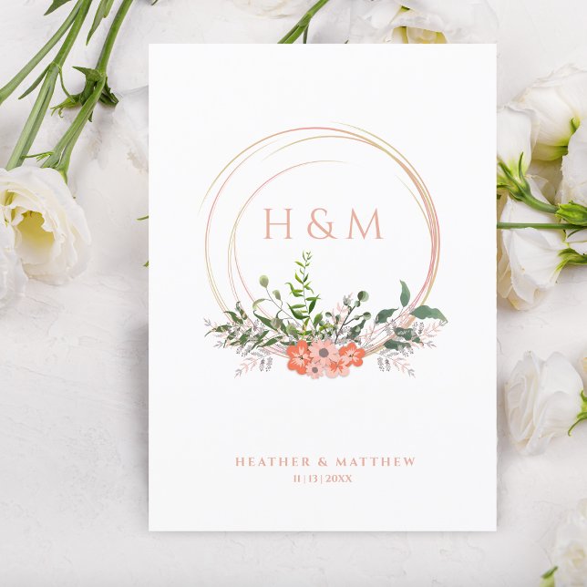 Sophisticated Elegant Coral Floral Wedding Garland (Creator Uploaded)