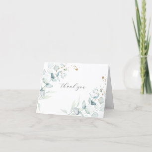 Sophisticated Eucalyptus Leaves and Foliage Thank You Card