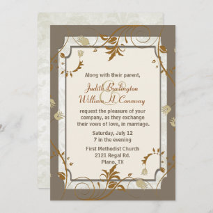 Sophisticated Fall Wedding Invitation