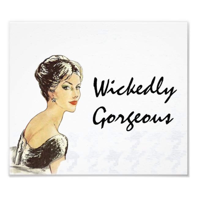 Sophisticated Fashion Image Wickedly Gorgeous Photo Print (Front)