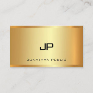 Sophisticated Faux Gold Modern Template Elegant Business Card