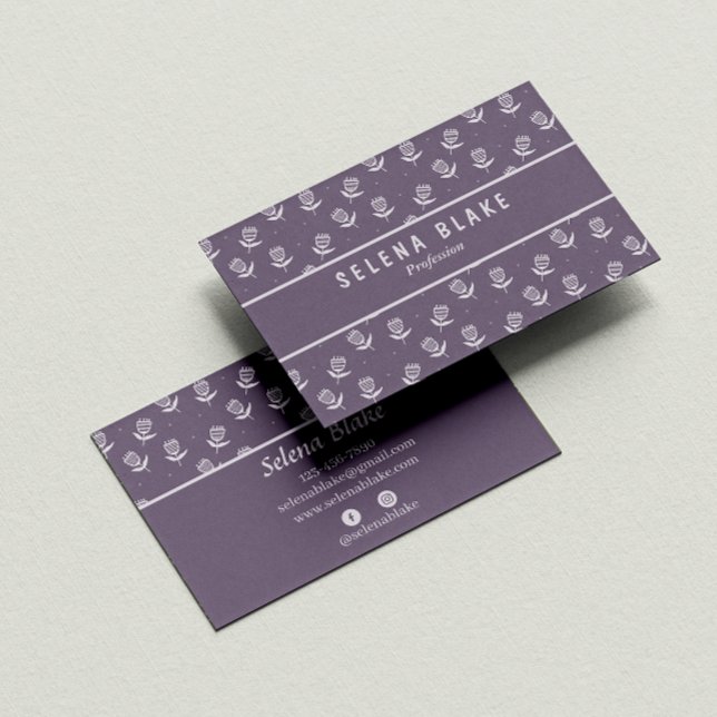 Sophisticated Floral Chic | Modern Elegant Business Card (Creator Uploaded)
