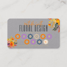 Sophisticated Floral Design Grey Orange Loyalty